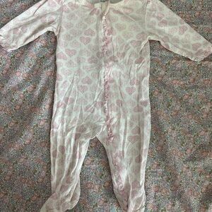 Kissy Kissy Pink Heart Footie